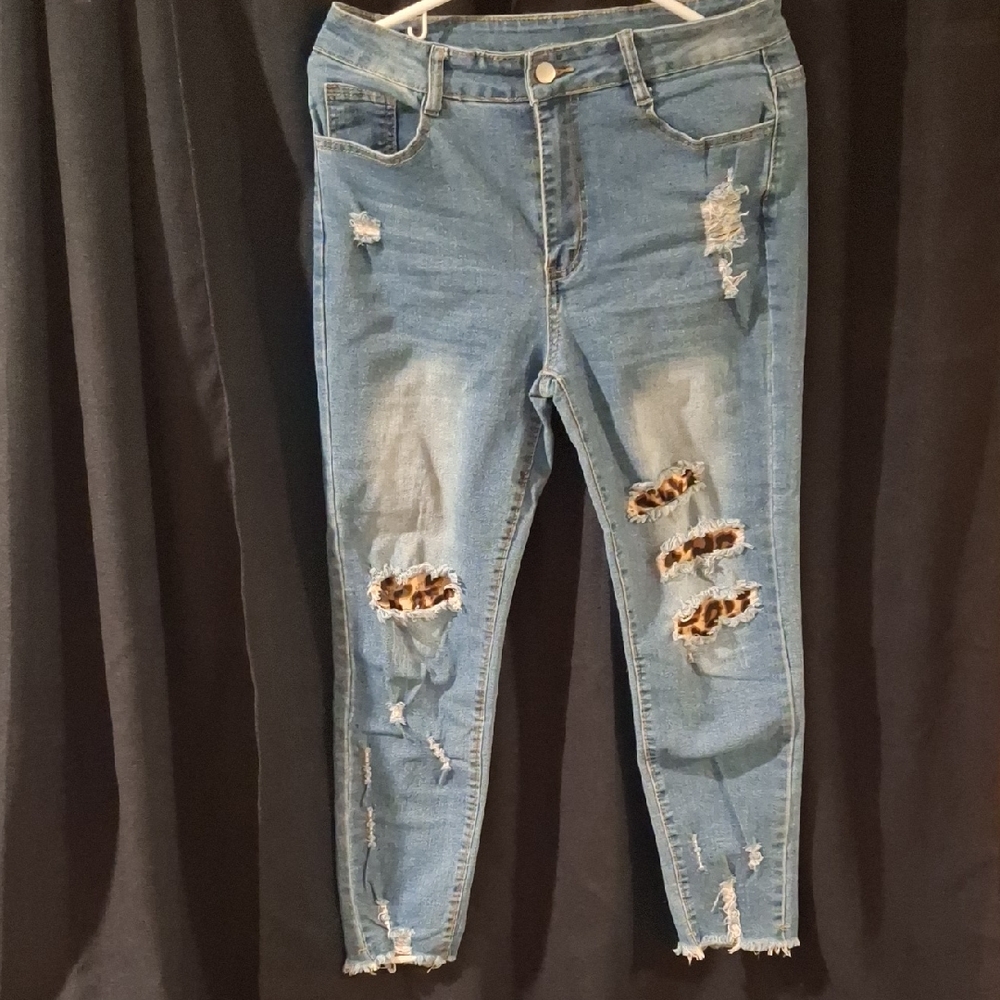 Distressed Blue Jeans for Women